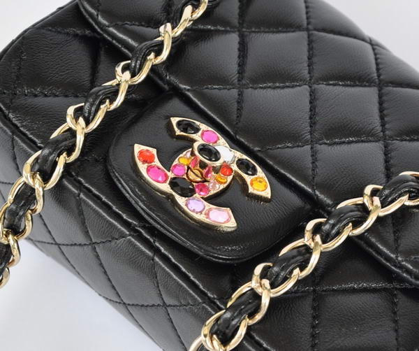 7A Replica Cheap Chanel mini Flap Bag 11725 Black